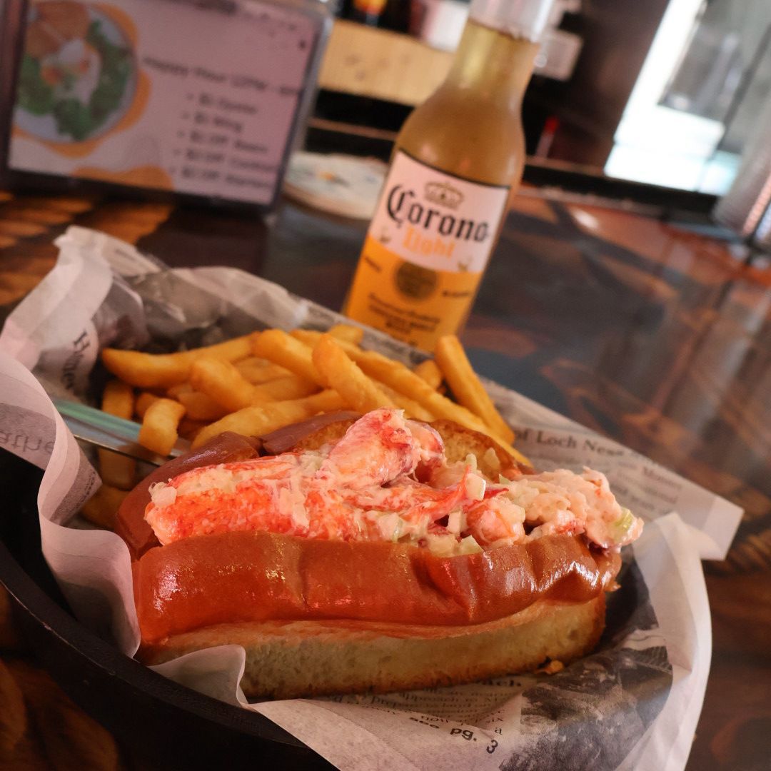 Lobster roll side view