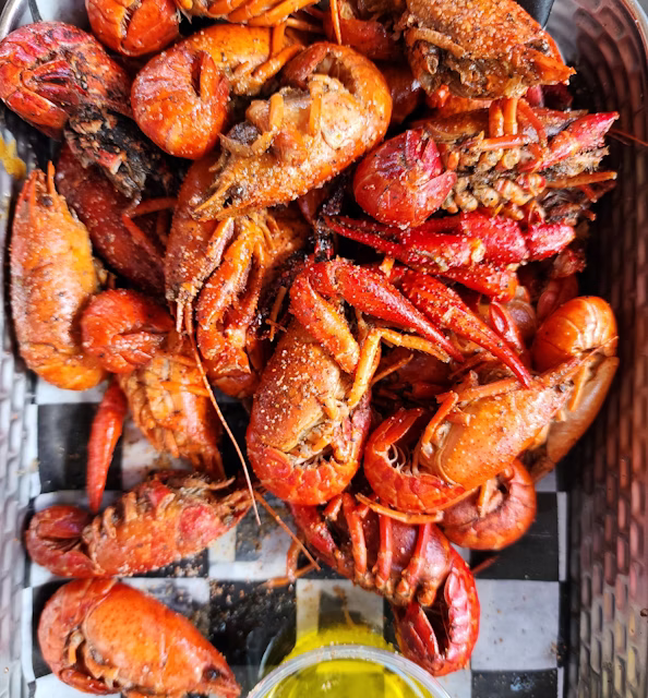 Cajun plate ready to serve